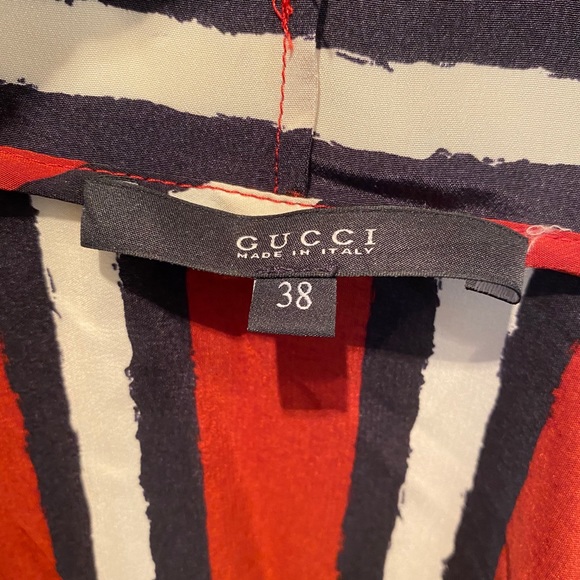 GUCCI 100% SILK STRIPED BLOUSE 😍 - Picture 6 of 9
